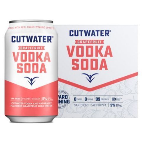 Cutwater Spirits Vodka Grapefruit 4 Pack 12oz Can