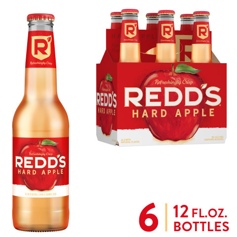 Redd's Hard Apple Ale Beer 6 Pack, 12 fl oz Bottles, 5% ABV