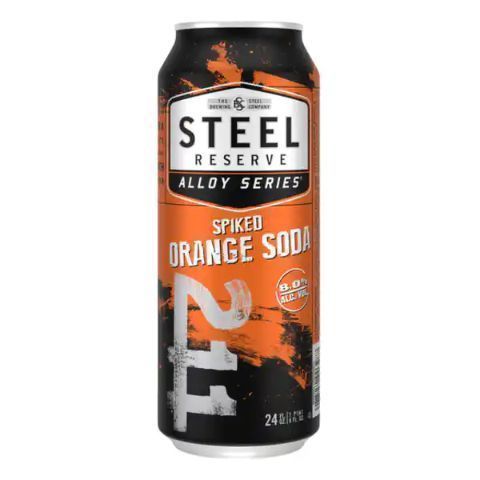 Steel Reserve Spiked Orange Soda 24oz Can