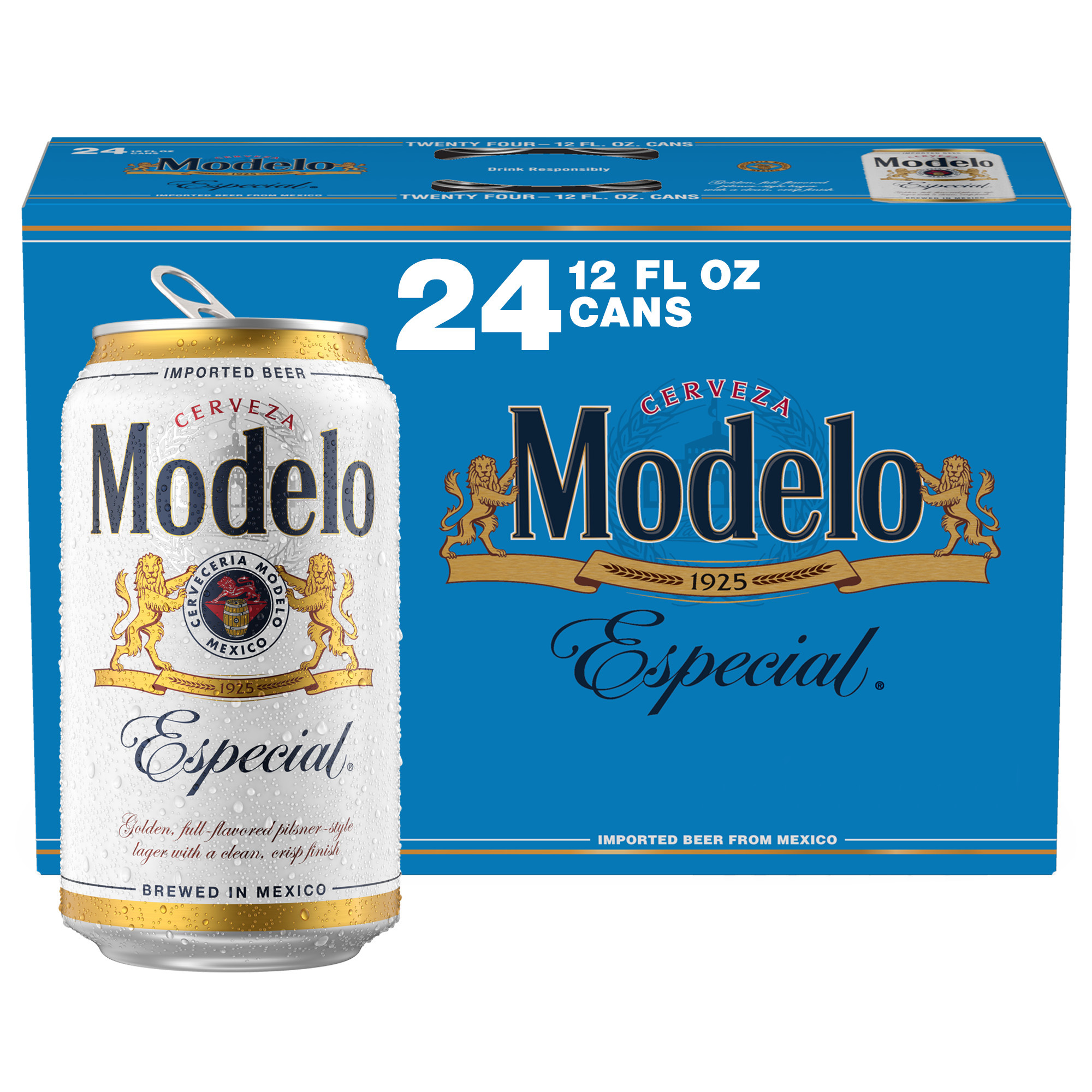 Modelo Especial Mexican Lager Import Beer, 24 pk 12 fl. oz. Cans, 4.4% ABV