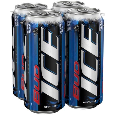 Bud Ice 4 Pack 16oz Can