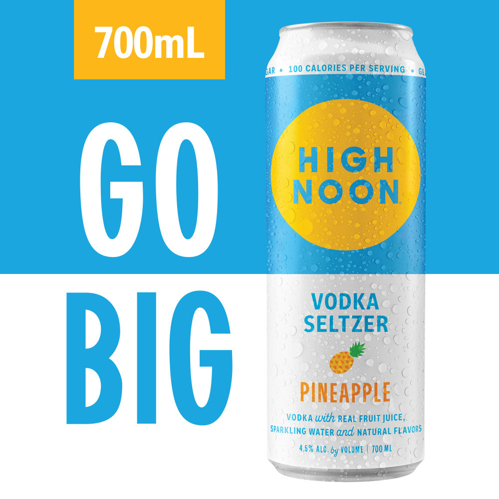 High Noon Pineapple Vodka Hard Seltzer 700ml Can