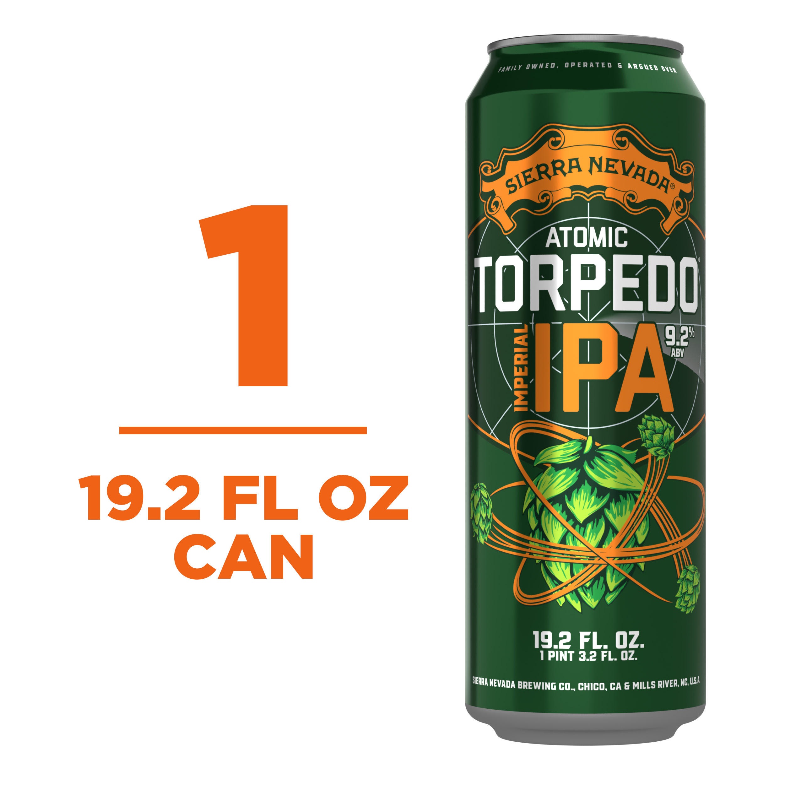 Sierra Nevada Atomic Torpedo West Coast Juicy Imperial IPA Craft Beer 19.2oz Can