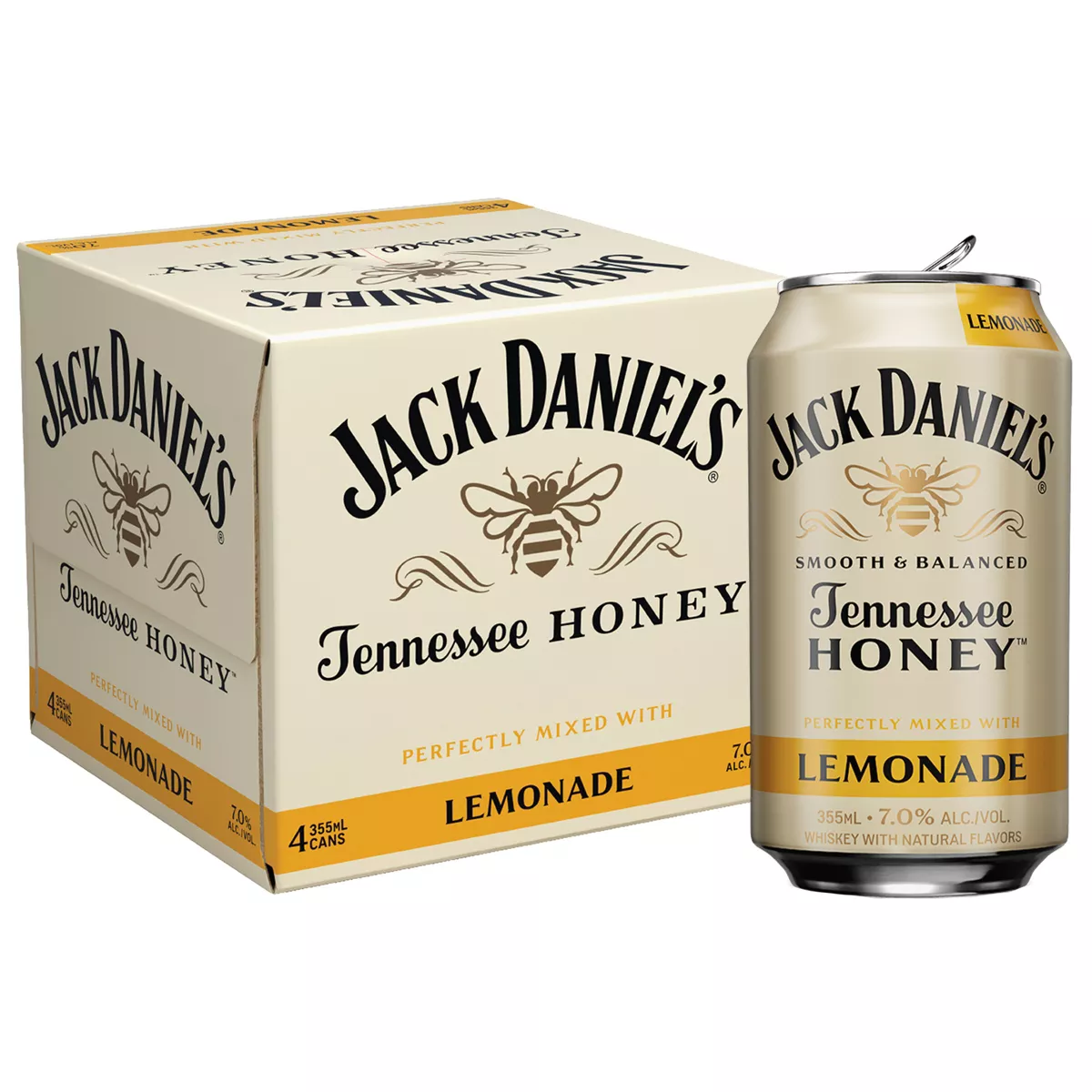 Jack Daniel Tennesse Honey Lemonade4 Pack 355ml Can