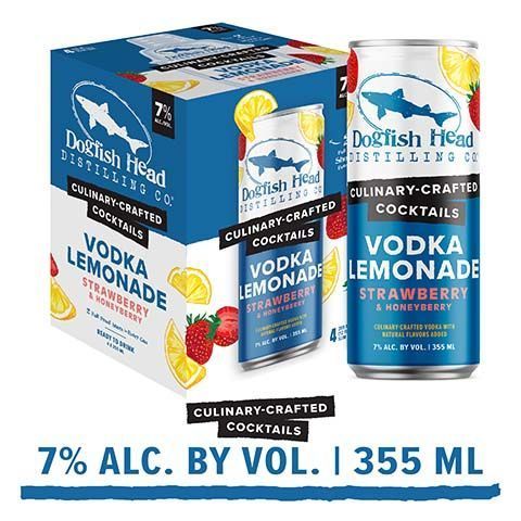 Dogfish Hard Vodka Lemonade 4 Pack 355ml Can