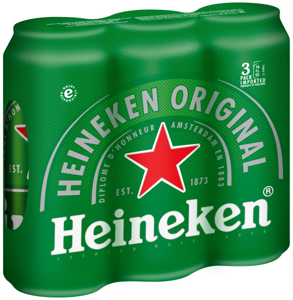 Heineken 3 Pack 16oz Can