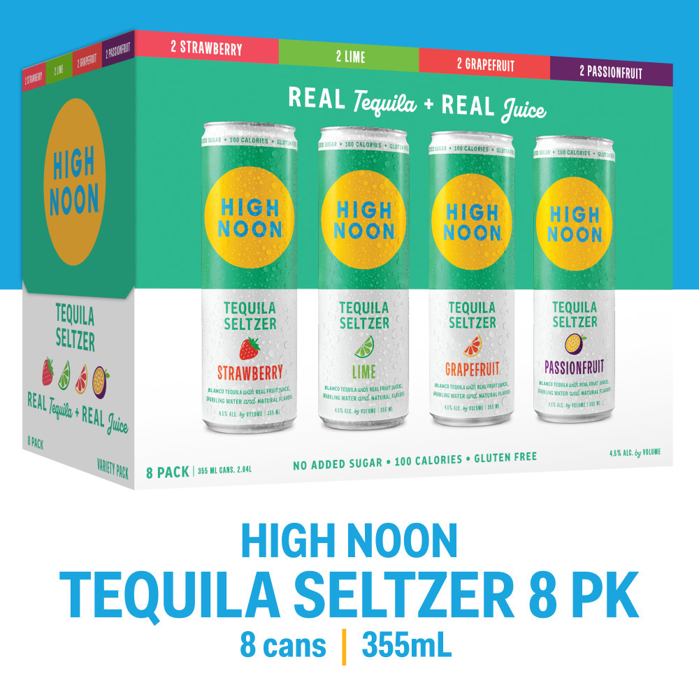 High Noon Tequila Hard Seltzer Variety Pack 8 355ml Cans