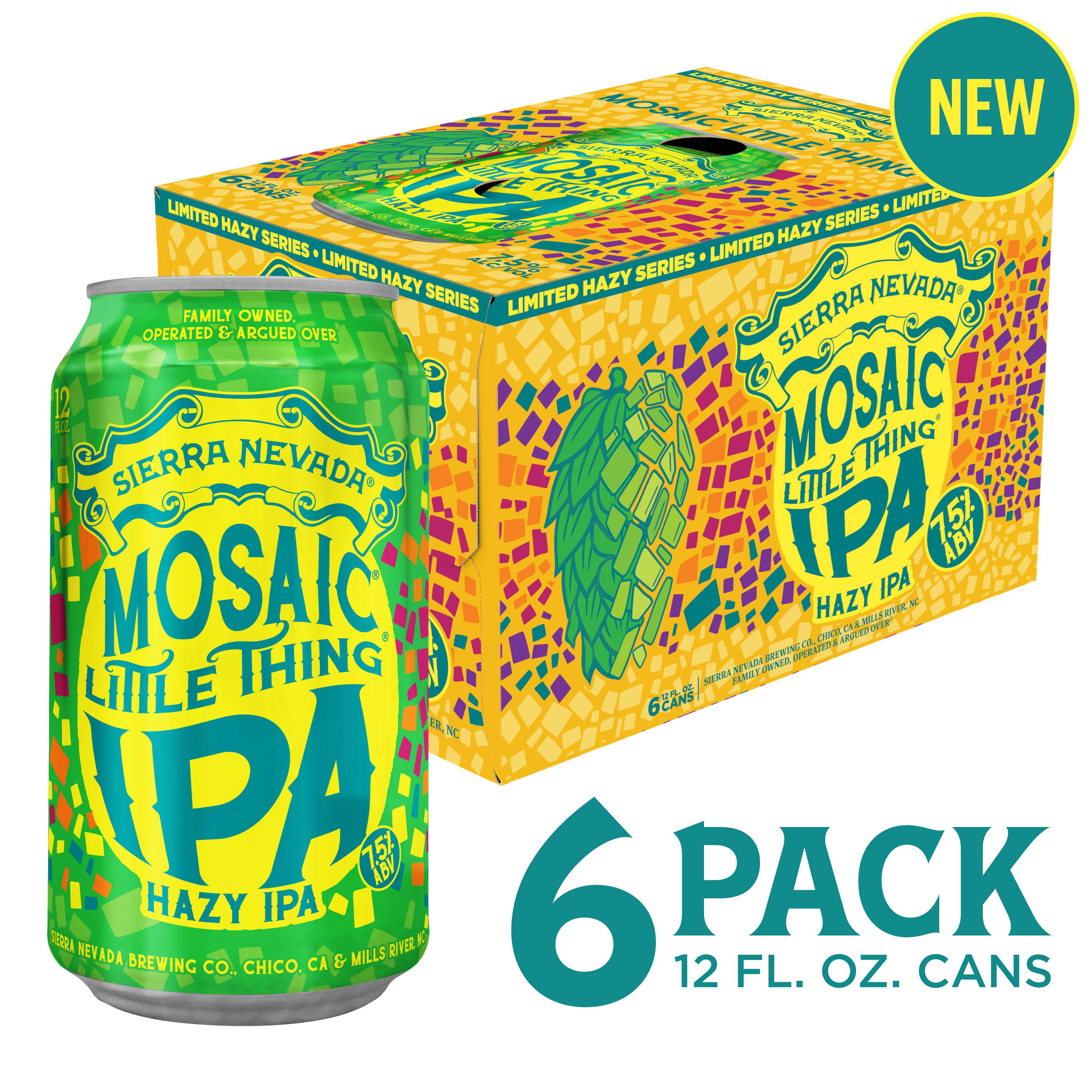 Sierra Nevada Mosaic Little Thing Hazy IPA Craft Beer 6 Pack (12oz Cans)