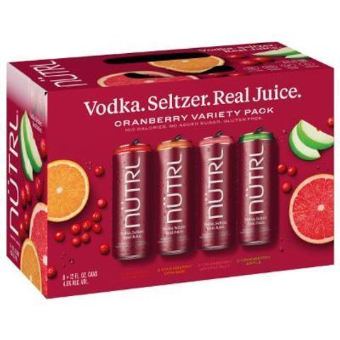 NUTRL Vodka Cranberry Variety 8 Pack 12oz Cans
