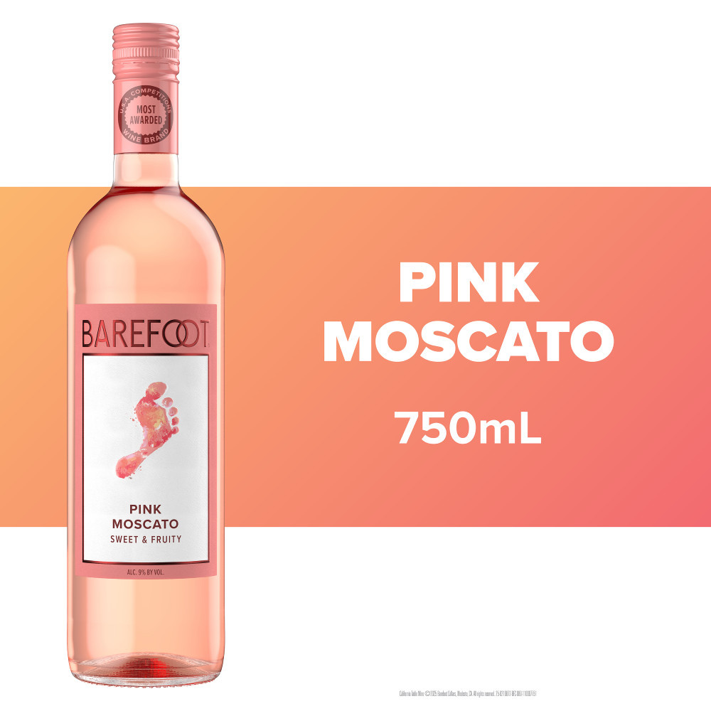 Barefoot Cellars Pink Moscato Wine 750ml