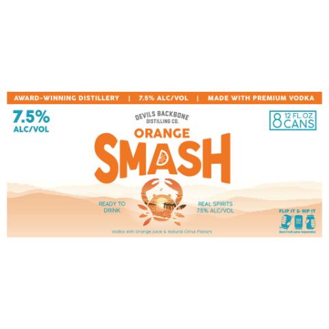 Devil's Backbone Orange Smash Vodka 8 Pack 12oz Can Box