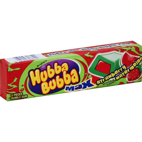 Hubba Bubba Max Strawberry Watermelon Gum 5 Count