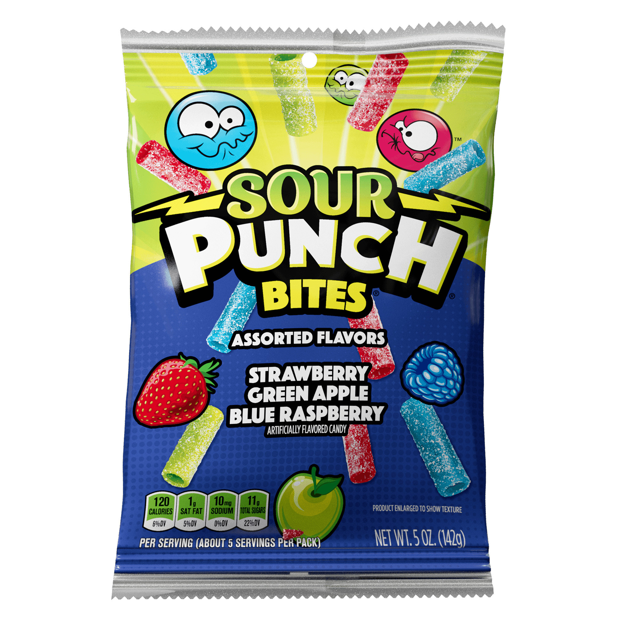 Sour Punch Bites Candy Assorted Flavors, 5oz Bag