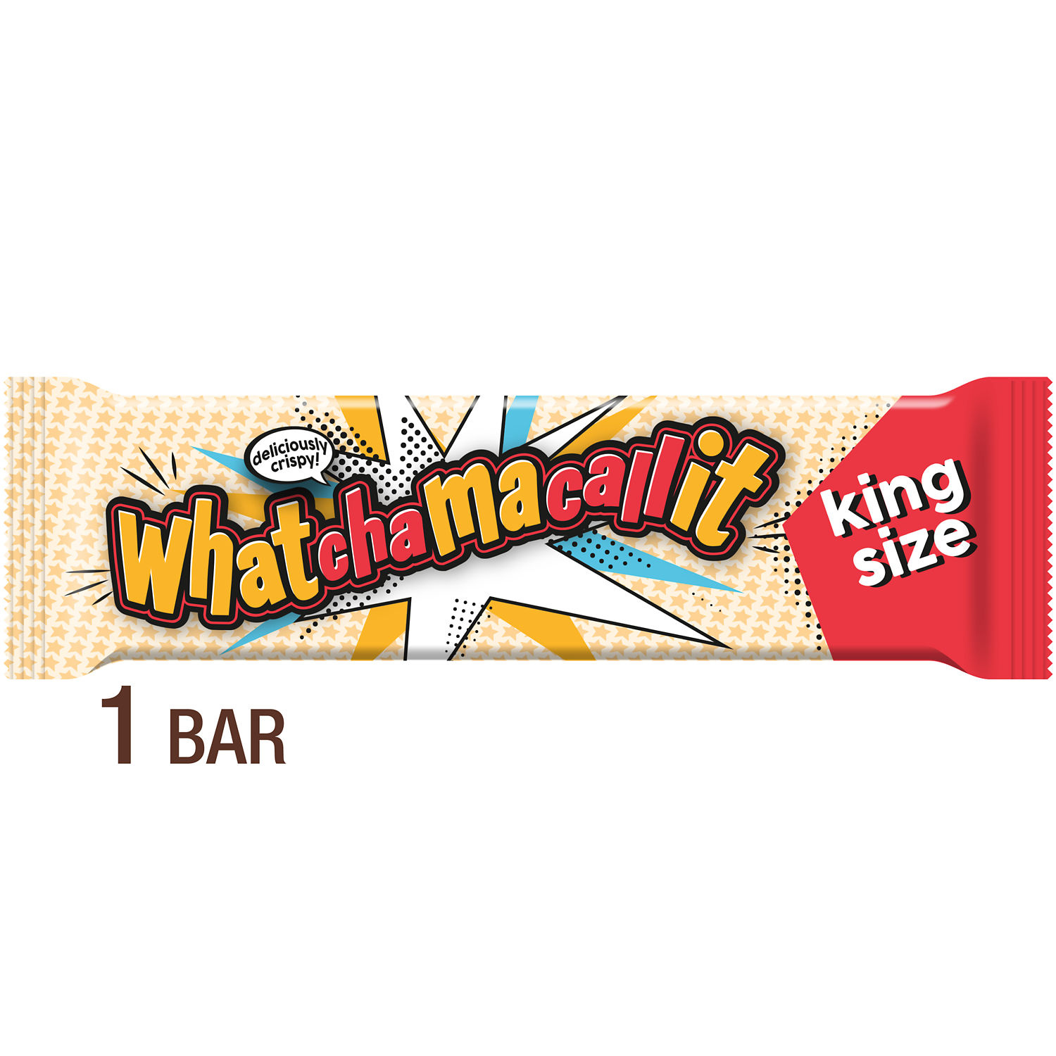 WHATCHAMACALLIT Chocolate, Caramel and Peanut Flavored Crisps King Size, Candy Bar, 2.6 oz