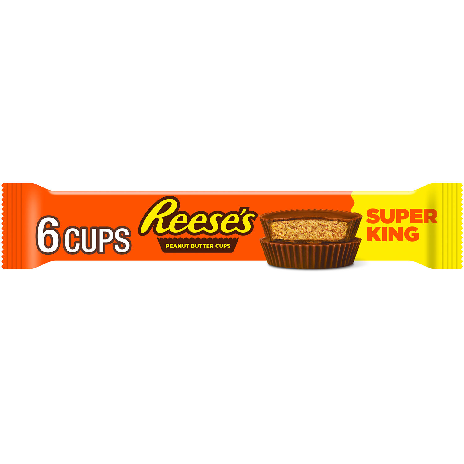 REESE'S Milk Chocolate Super King Size Peanut Butter Cups, Candy Pack, 4.2 oz