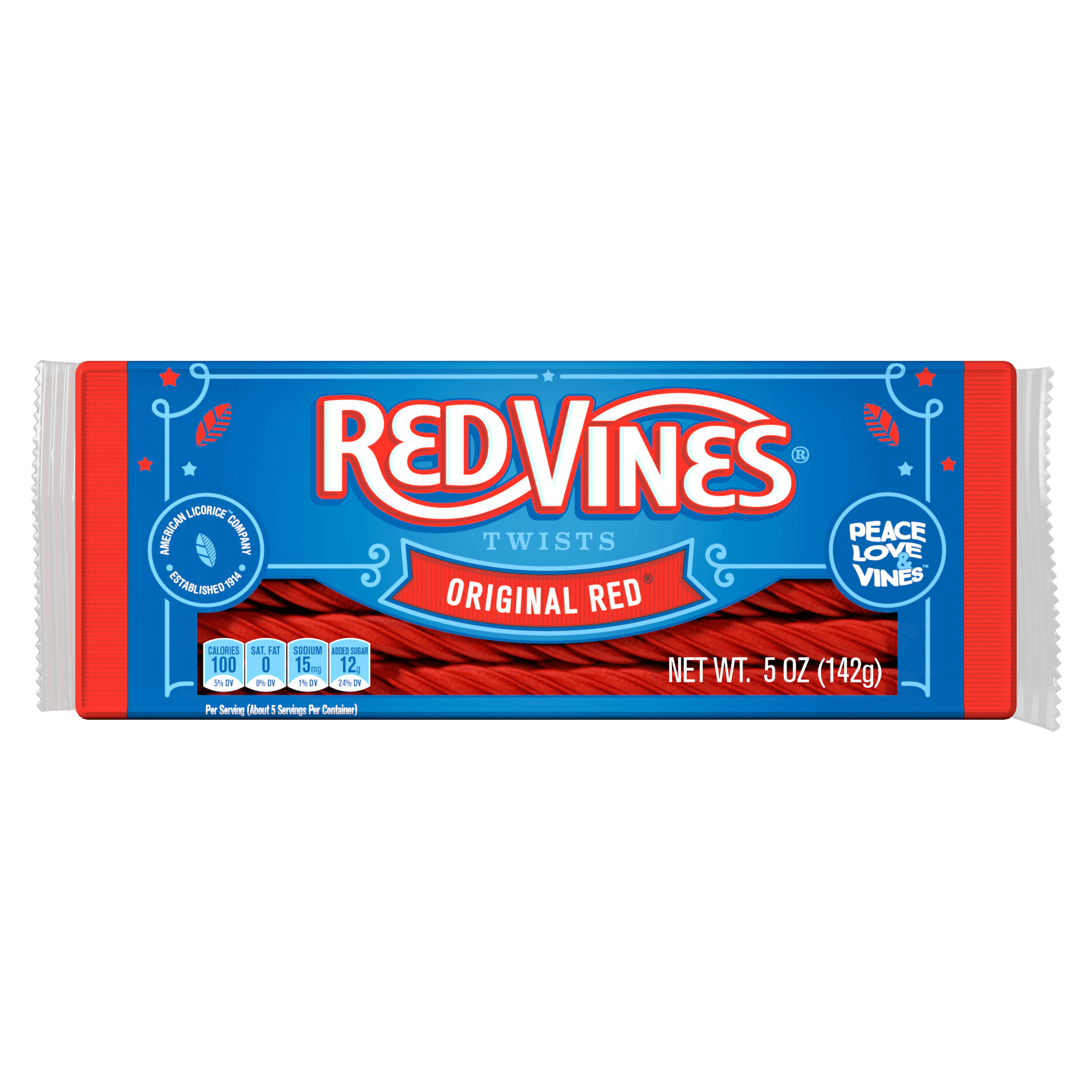 Red Vines Original Red Licorice Twists, 5oz Tray