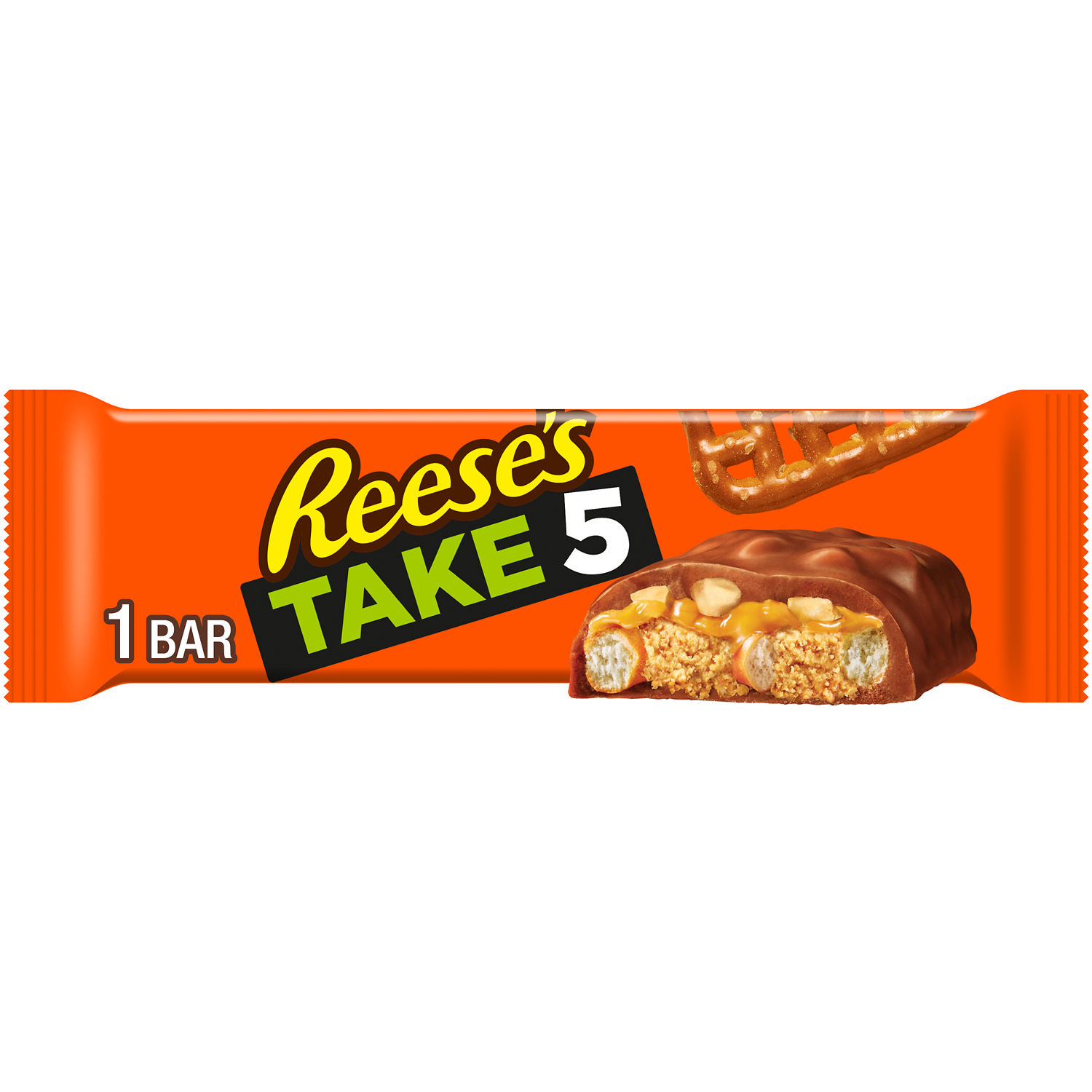 REESE'S TAKE 5 Pretzel, Peanut and Chocolate Candy Bar, 1.5 oz