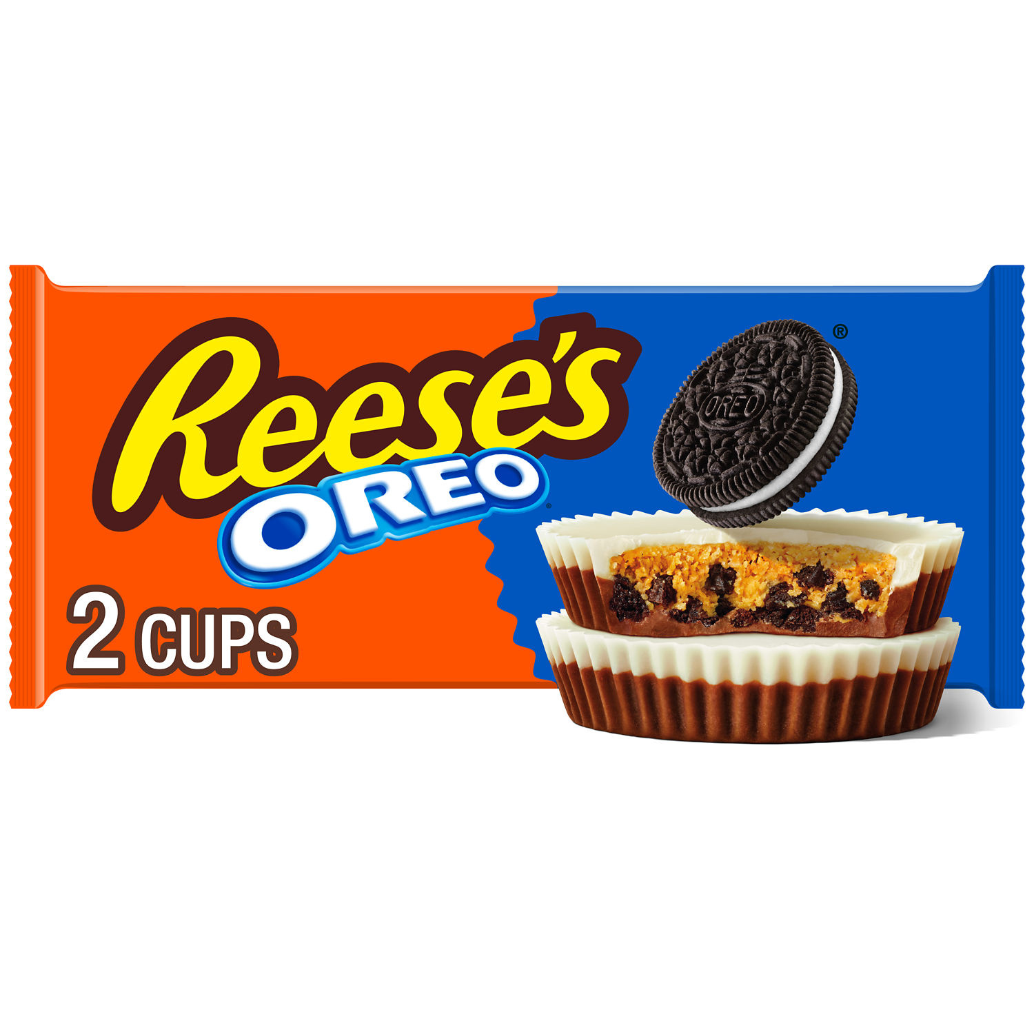 REESE'S OREO® Milk Chocolate and White Creme Peanut Butter Cups, Candy Pack, 1.4 oz