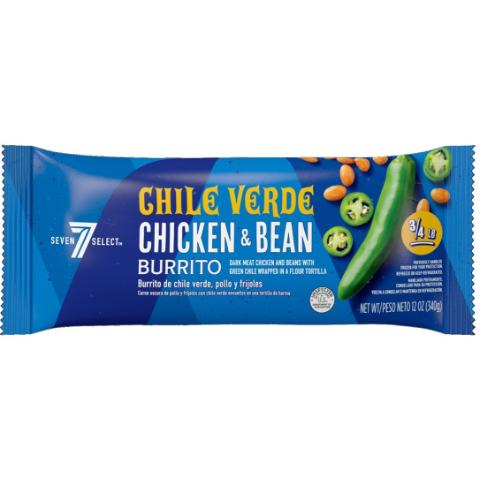 7-Select Chicken & Bean Bomb Burrito 10oz