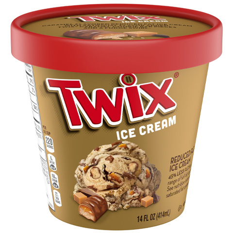 TWIX Caramel and Fudge Swirl Ice Cream 14oz