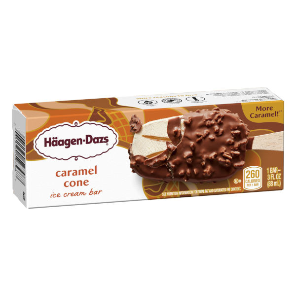 Haagen Dazs Caramel Cone Ice Cream Bar 3oz