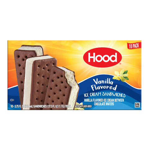 Hood Vanilla Ice Cream Sandwiches 10Ct 37.5oz