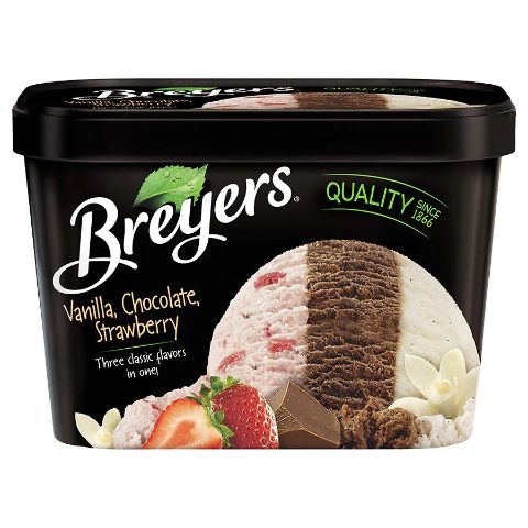 Breyers Vanilla, Chocolate, Strawberry 48oz