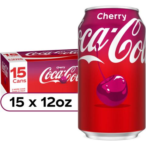 Buy Cherry Coke 15 Pack 12oz Can Online from 7-Eleven |Fast