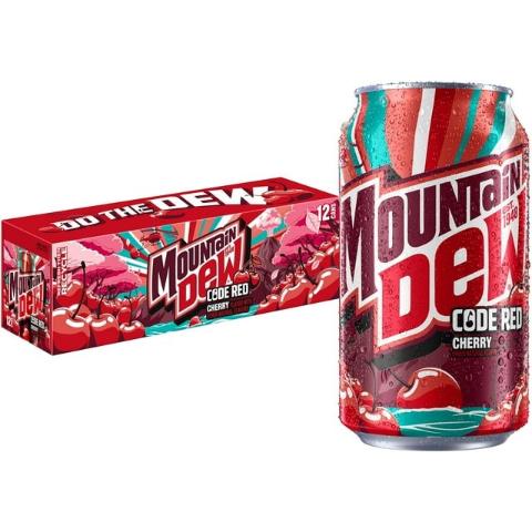 Buy Mtn Dew Code Red Cherry Soda 12 Pack 12oz Cans Online from 7