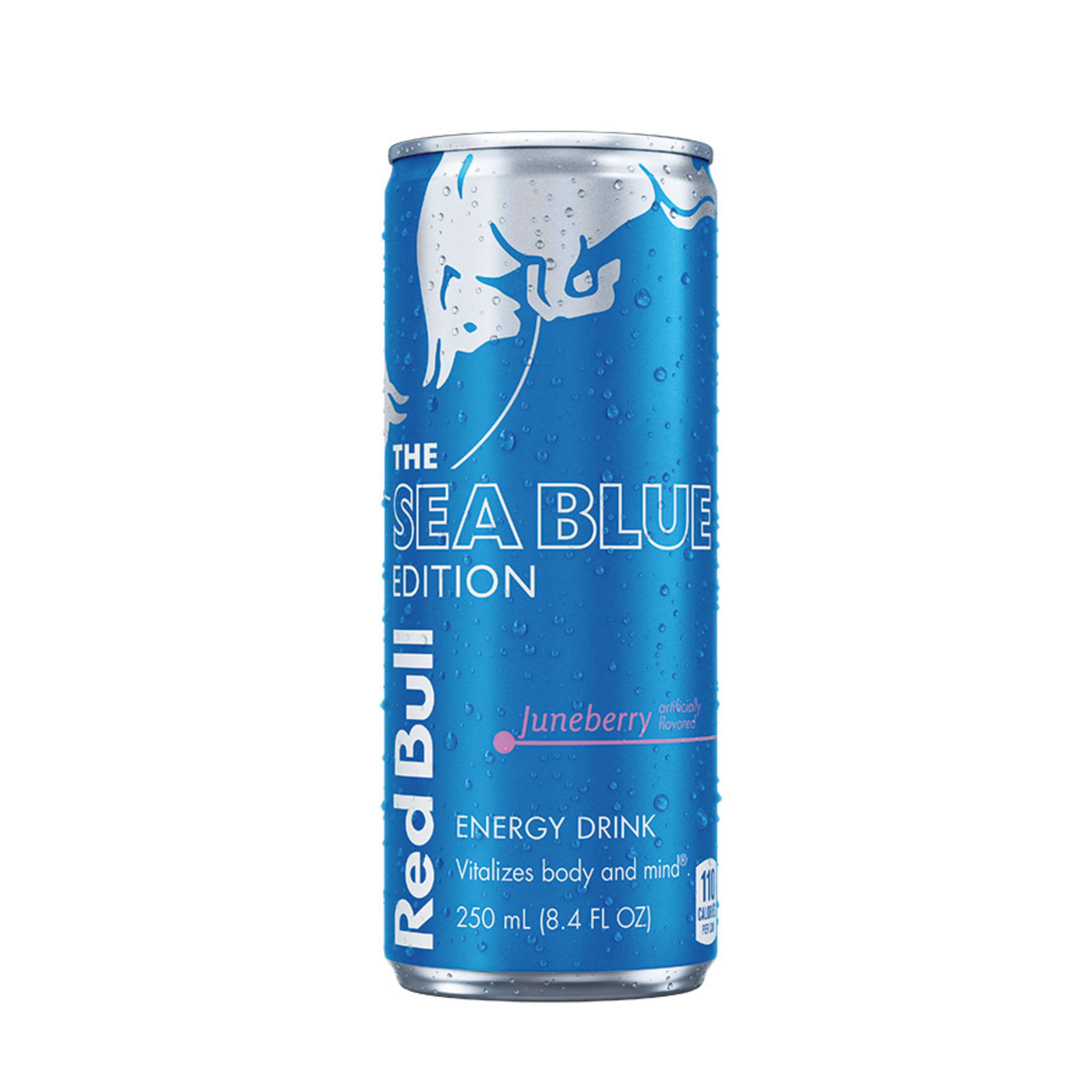 Red Bull Sea Blue Edition Energy Drink, Juneberry, 8.4 fl. oz. Can, 80mg Caffeine, Taurine & B Vitamins