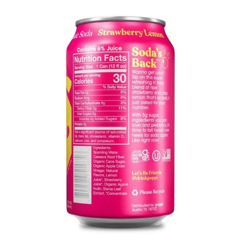 Buy Poppi Prebiotic Soda Shirley Temple 12oz Online from 7-Eleven
