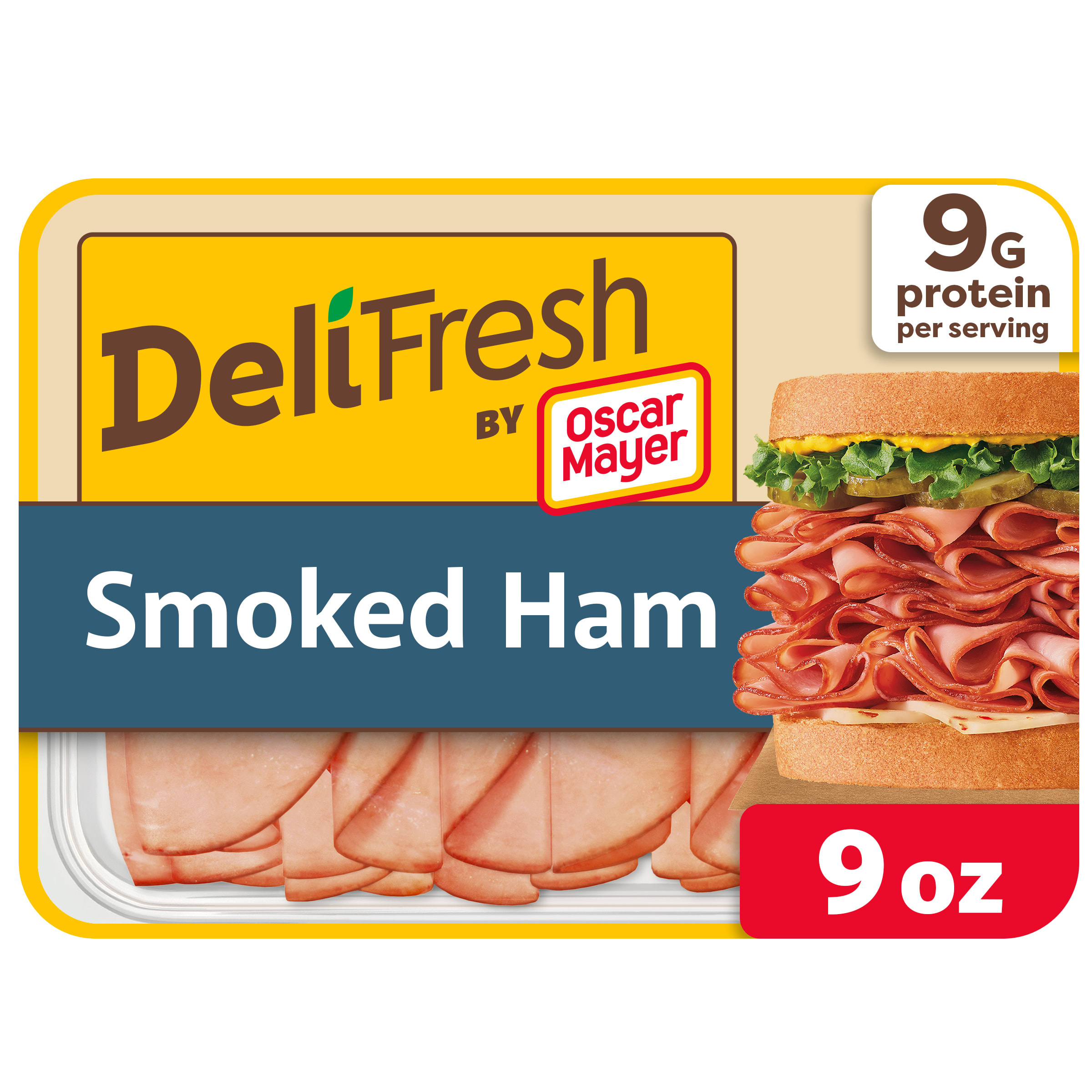 Oscar Mayer Deli Fresh Smoked Uncured Ham, 9 oz Pack