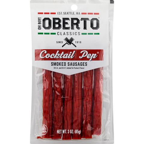 Oberto Cocktail Pep Smoked Sausages 3oz