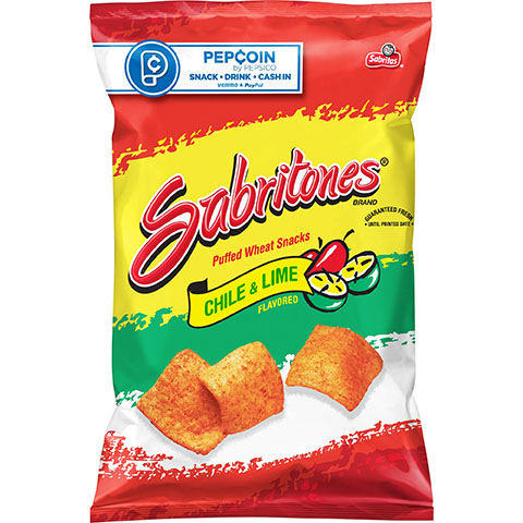 Sabritones Puffed Wheat Snacks Chili & Lime 4oz
