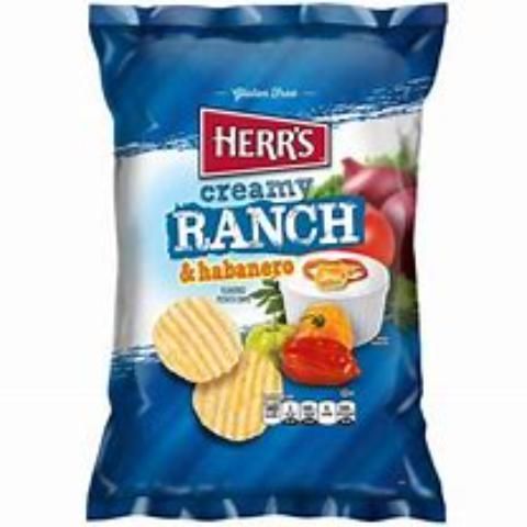 Herr's Creamy Ranch & Habanero Ripple Chips 2.5oz