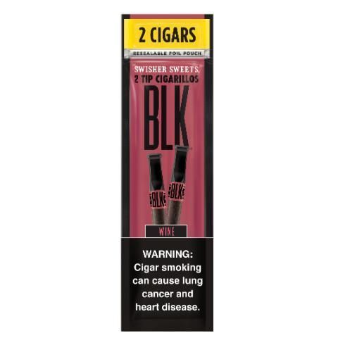 Swisher Sweets BLK Wine Tip Cigarillos 2 Pack