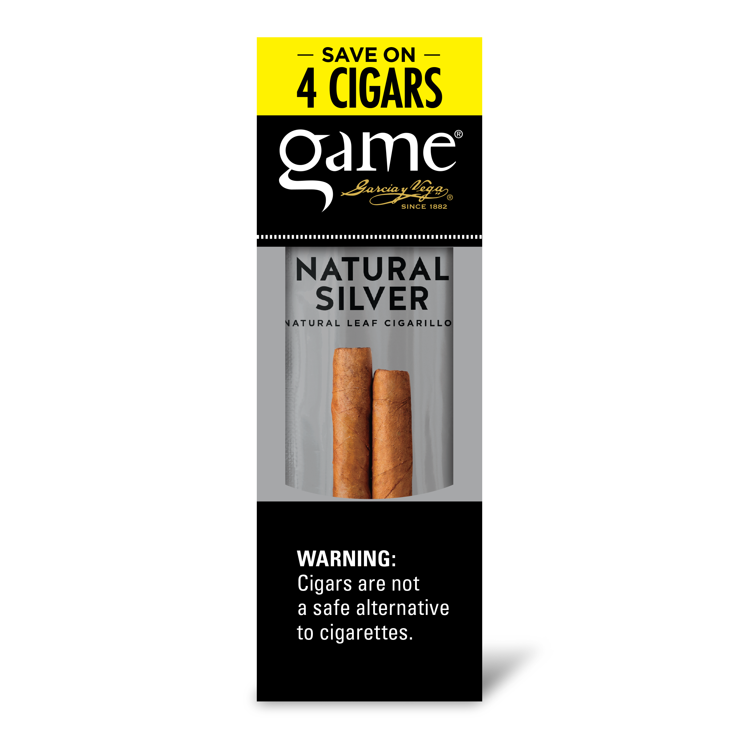 Buy GAME Cigars Natural Silver 4 Pack Online from 7-Eleven |Fast Delivery