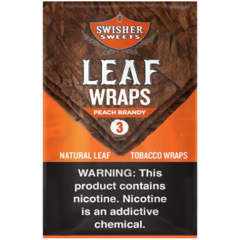 Swisher Sweet Leaf Wrap Peach Brandy 3 Count