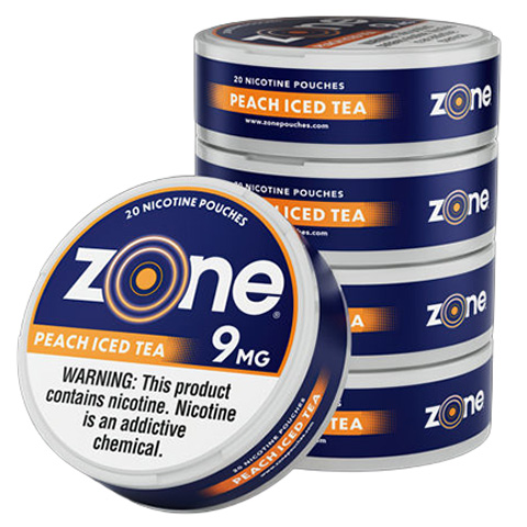Zone Peach Iced Tea 9mg 5 Pack