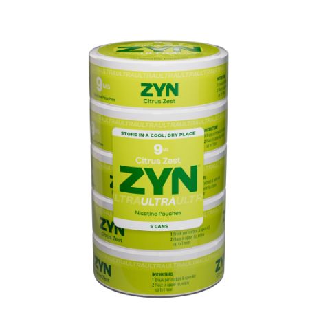 ZYN Ultra Citrus Zest 9mg 5 Pack