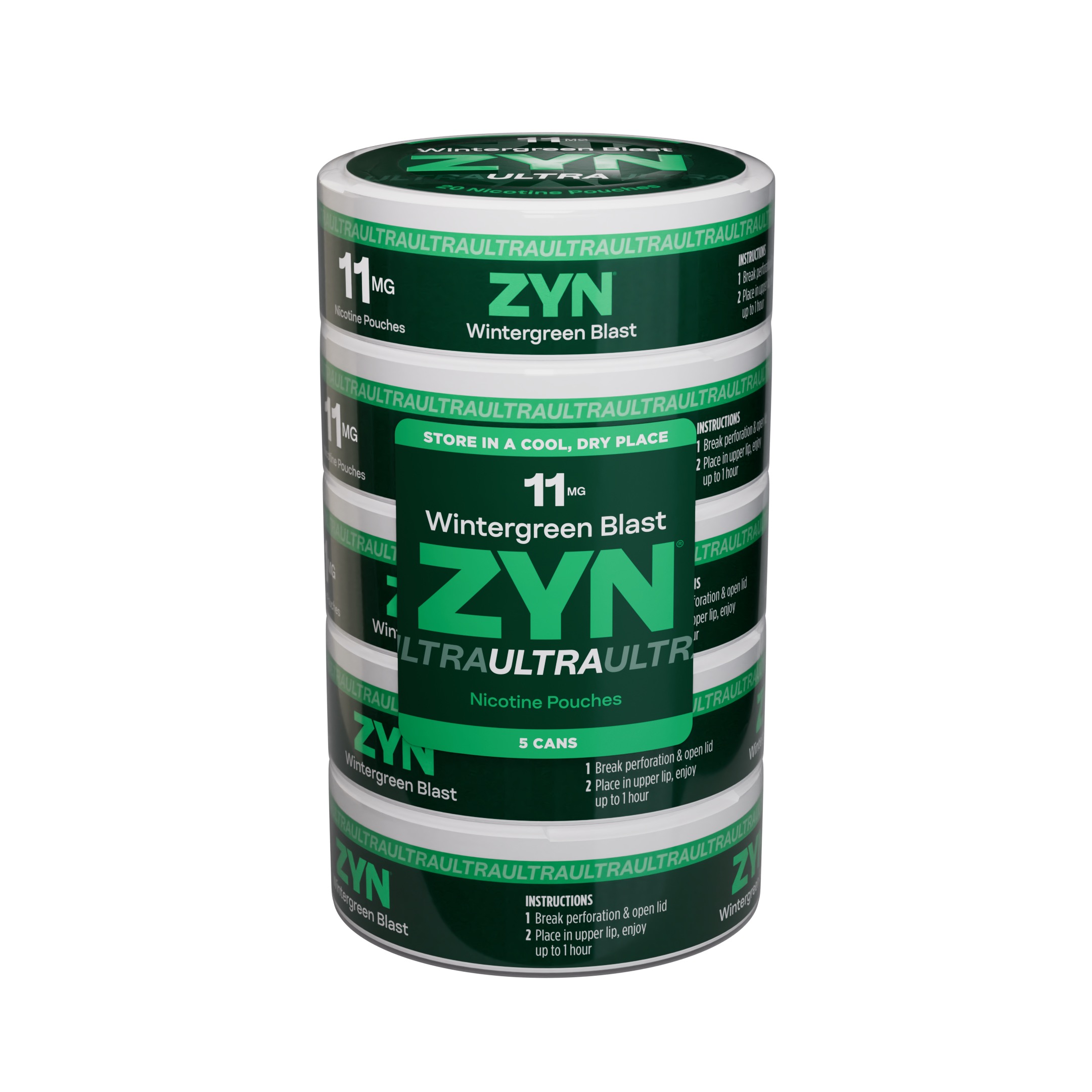 ZYN Ultra Wintergreen Blast 11MG 5 Pack