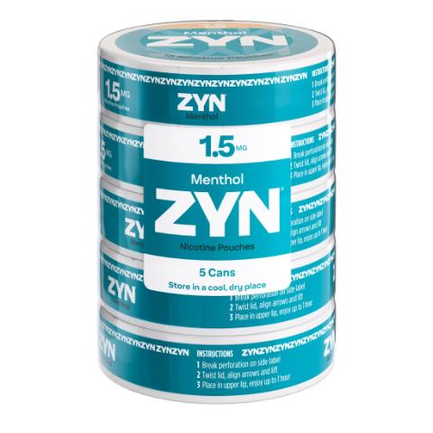 ZYN Menthol 1.5mg 5 Pack