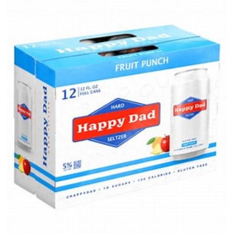 Buy Happy Dad Seltzer Fruit Punch Box 12 Pack 12oz Can Online from