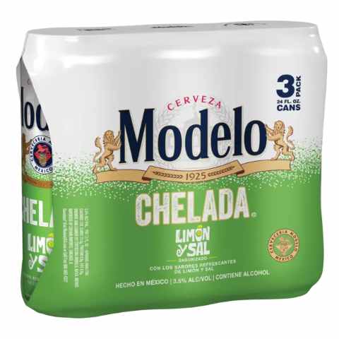 Modelo Chelada Limon Y Sal 3 Pack 24oz Can