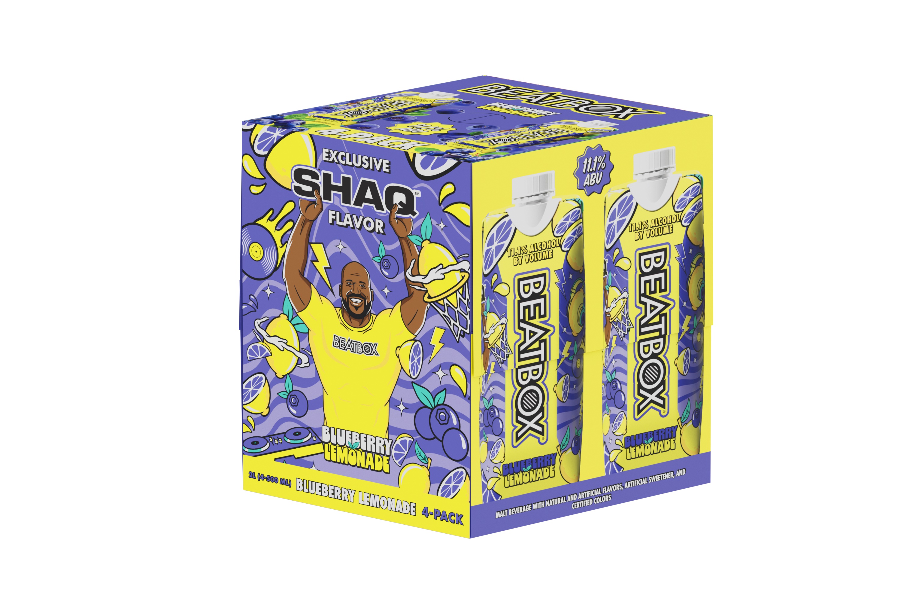 BeatBox Blueberry Lemonade 4 Pack 500ml