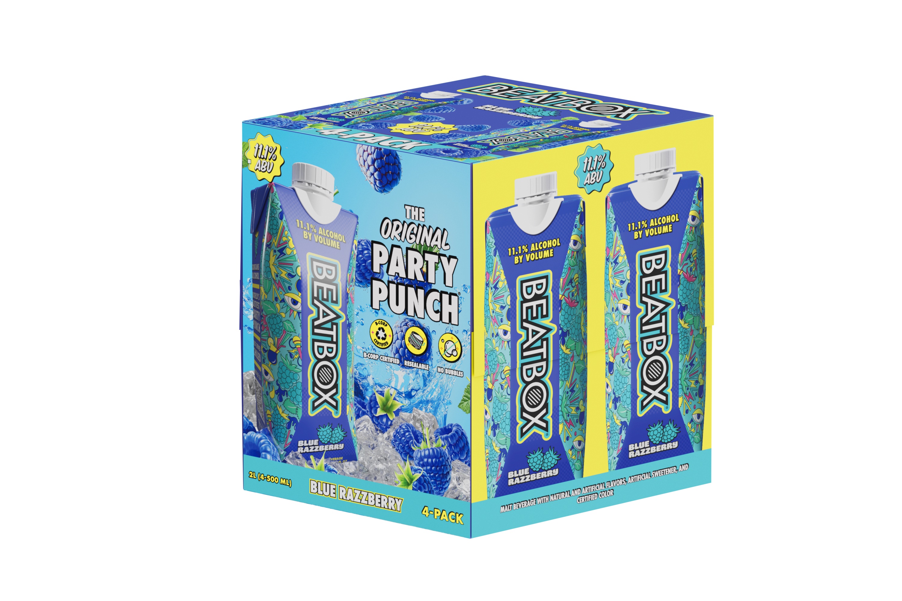 Buy BeatBox BlueRazzberry 4 Pack 500ml Malt Online from 7-Eleven |Fast ...