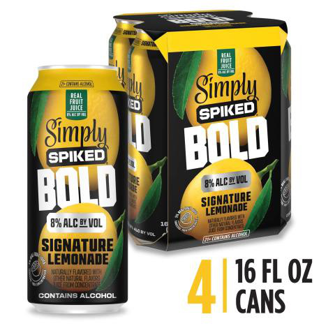Simply Spiked Bold Signature Lemonade, 4-pack, 16.0-oz cans, 8.0% ABV