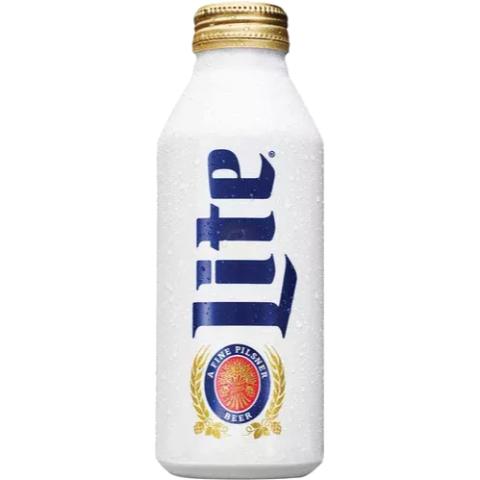 Miller Lite Aluminum 16oz Botte