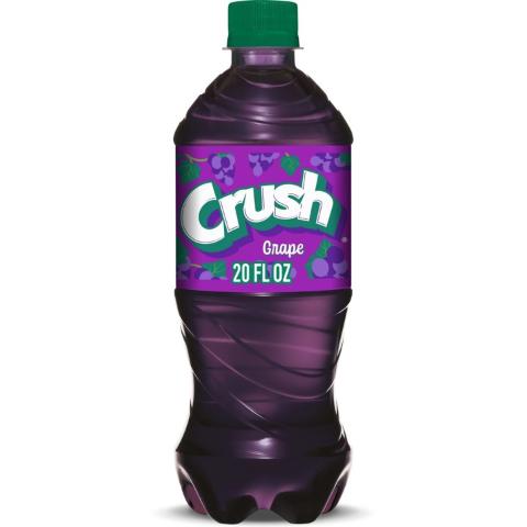 Crush Caffeine Free Grape Soda 20oz Bottle