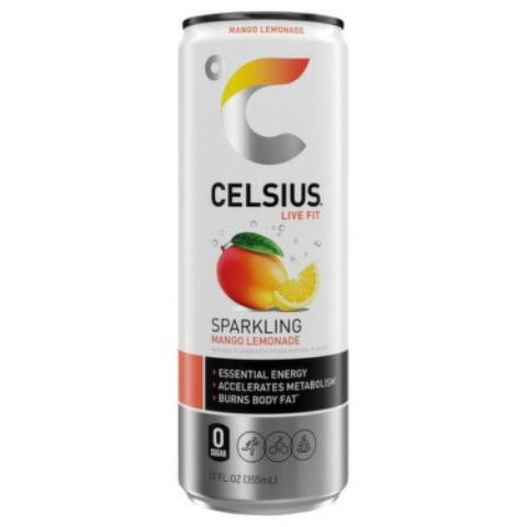Celsius Mango Lemonade Sparkling Energy 12oz